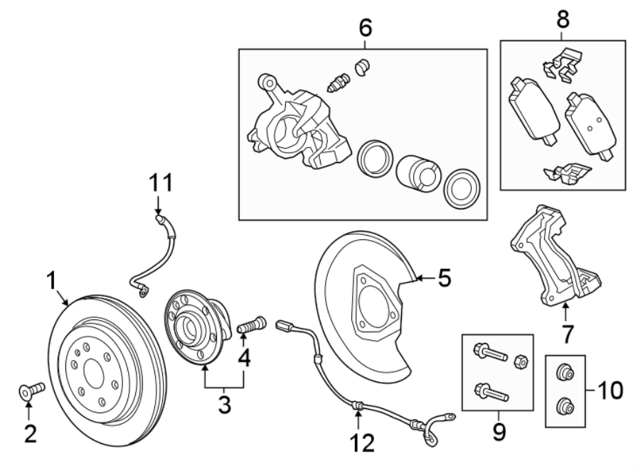 Diagram REAR SUSPENSION. BRAKE COMPONENTS. for your Chevrolet Camaro  