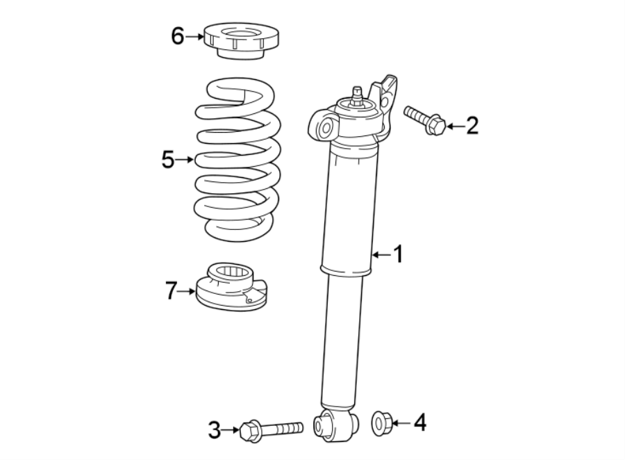 Diagram REAR SUSPENSION. SHOCKS & COMPONENTS. for your 2014 GMC Sierra 2500 HD 6.0L Vortec V8 CNG A/T RWD WT Standard Cab Pickup 