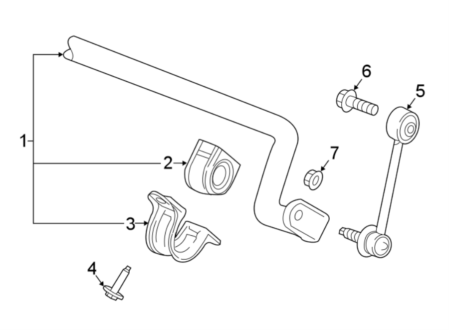 Diagram REAR SUSPENSION. STABILIZER BAR & COMPONENTS. for your 2017 GMC Sierra 2500 HD 6.0L Vortec V8 A/T 4WD Base Standard Cab Pickup Fleetside 