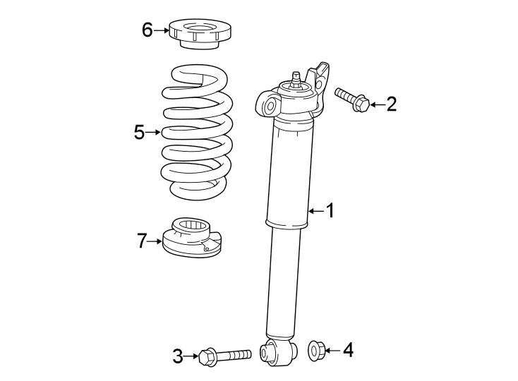 Diagram REAR SUSPENSION. SHOCKS & COMPONENTS. for your 2011 GMC Sierra 2500 HD 6.6L Duramax V8 DIESEL A/T RWD WT Extended Cab Pickup Fleetside 