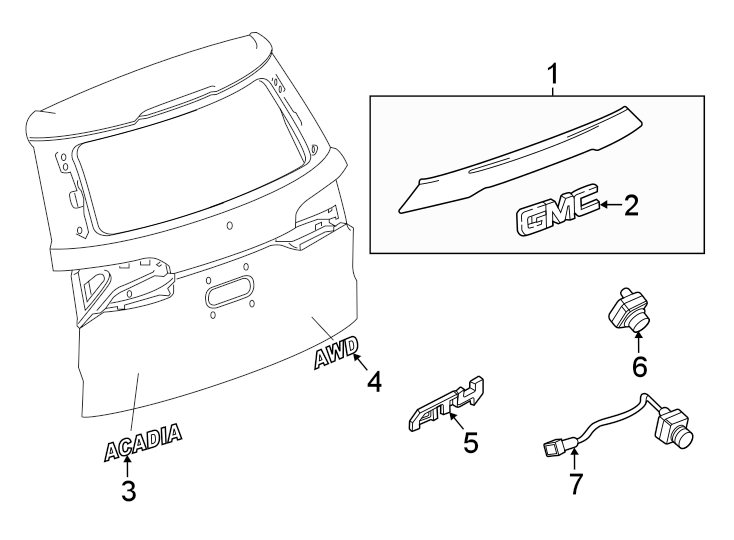 3Lift gate. Exterior trim.https://images.simplepart.com/images/parts/motor/fullsize/GT17742.png