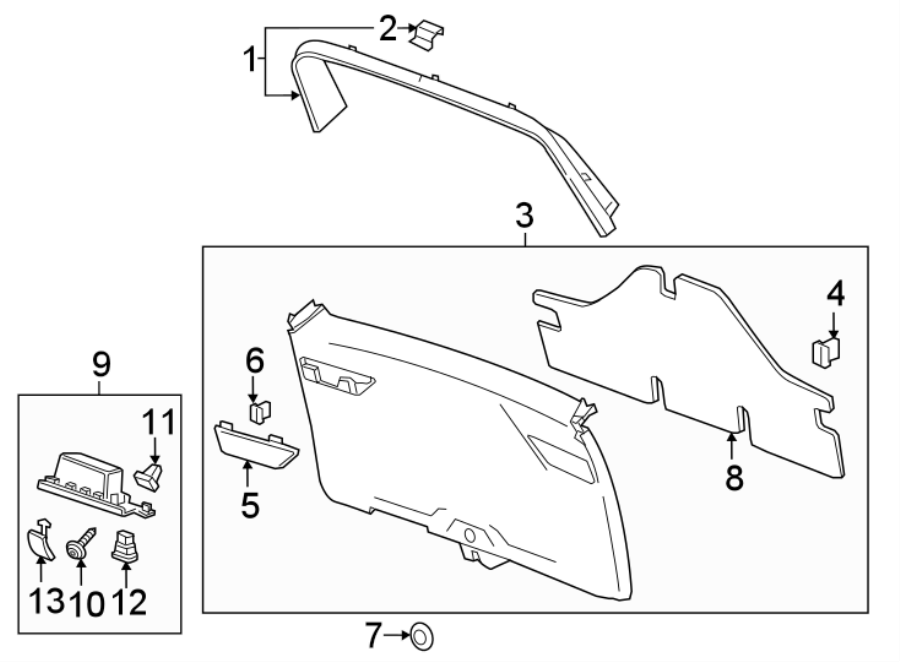 INTERIOR TRIM. Diagram