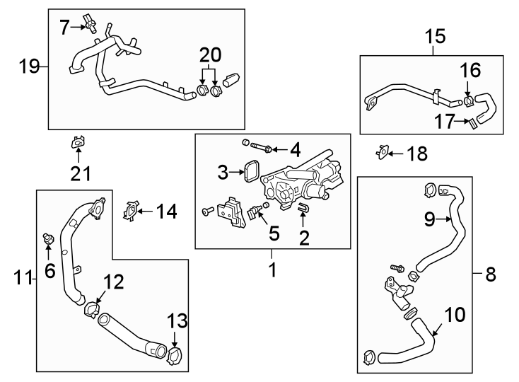 Diagram Hoses & pipes. for your 2013 GMC Acadia   