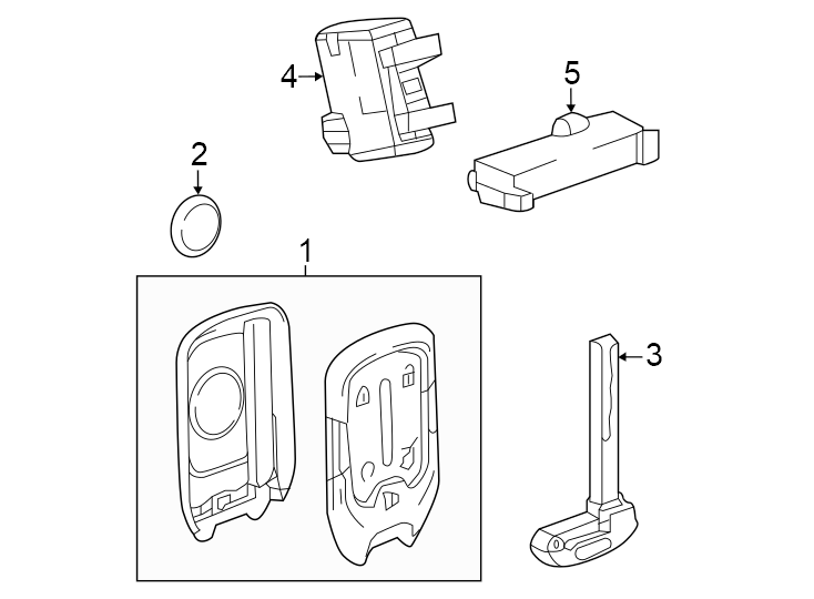 5#1. #2. Cargo area. Console. Labeled: 13554426. Labeled: 85083678. Labeled: 85104942. Rear bumper.https://images.simplepart.com/images/parts/motor/fullsize/GT24175.png