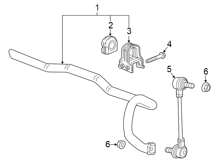 Diagram Front suspension. Stabilizer bar & components. for your 2002 GMC Sierra 2500 HD  Base Standard Cab Pickup Fleetside 