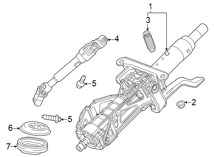 Diagram Steering column assembly. for your 2005 Chevrolet Malibu   