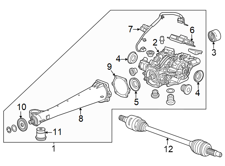 Diagram Rear suspension. Axle & differential. for your 2005 Chevrolet Suburban 2500 LS Sport Utility 8.1L Vortec V8 A/T RWD 