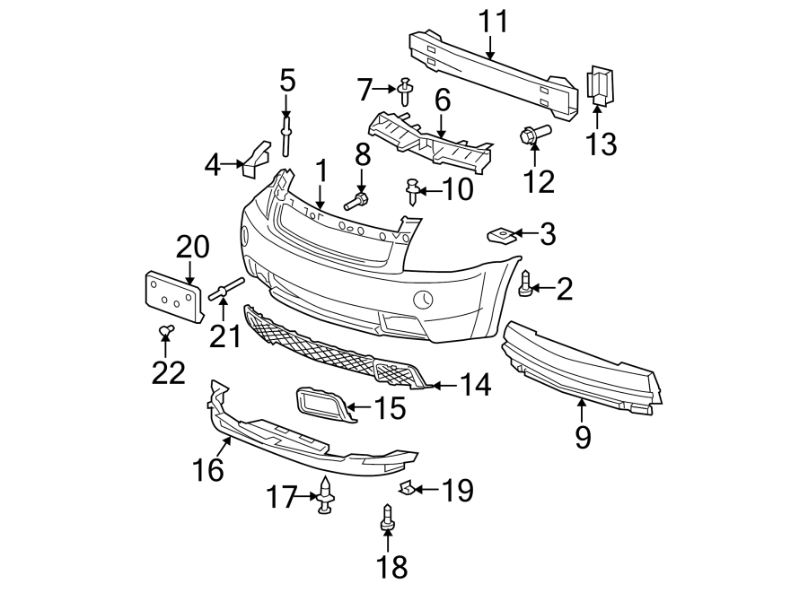 Diagram FRONT BUMPER. BUMPER & COMPONENTS. for your 2012 GMC Sierra 2500 HD 6.6L Duramax V8 DIESEL A/T RWD WT Standard Cab Pickup Fleetside 