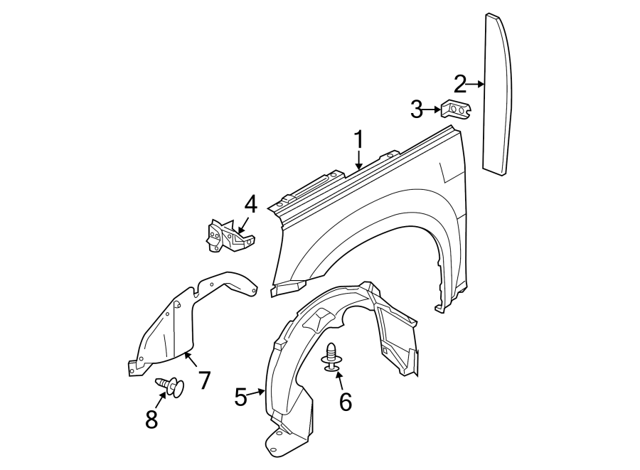 Diagram Fender & components. for your 2005 Buick Century   