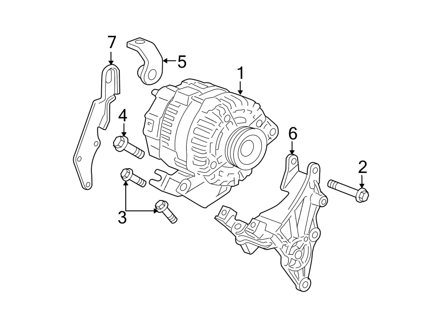 Diagram ALTERNATOR. for your 2017 GMC Sierra 2500 HD 6.0L Vortec V8 FLEX A/T RWD Denali Crew Cab Pickup Fleetside 