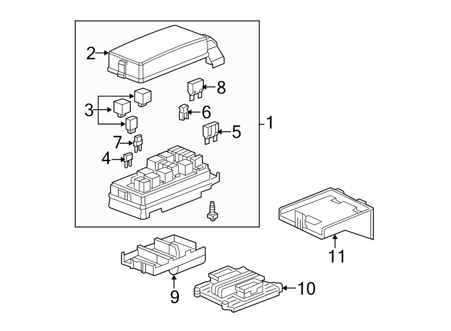 Diagram ELECTRICAL COMPONENTS. for your GMC