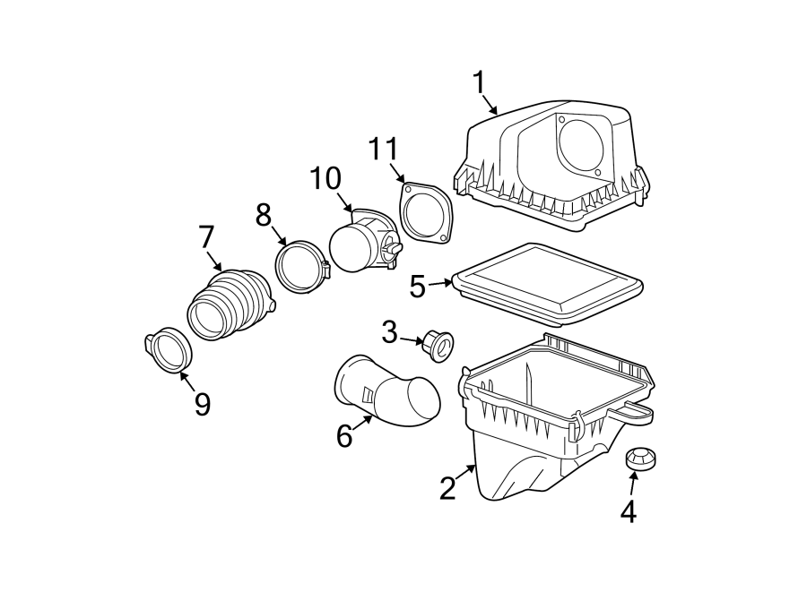 Diagram ENGINE / TRANSAXLE. AIR INTAKE. for your 2017 Chevrolet Spark  LS Hatchback 