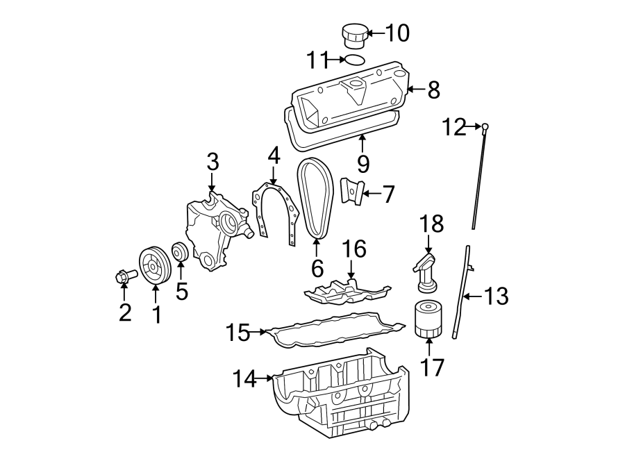 Diagram ENGINE / TRANSAXLE. ENGINE PARTS. for your 2016 Chevrolet Corvette   