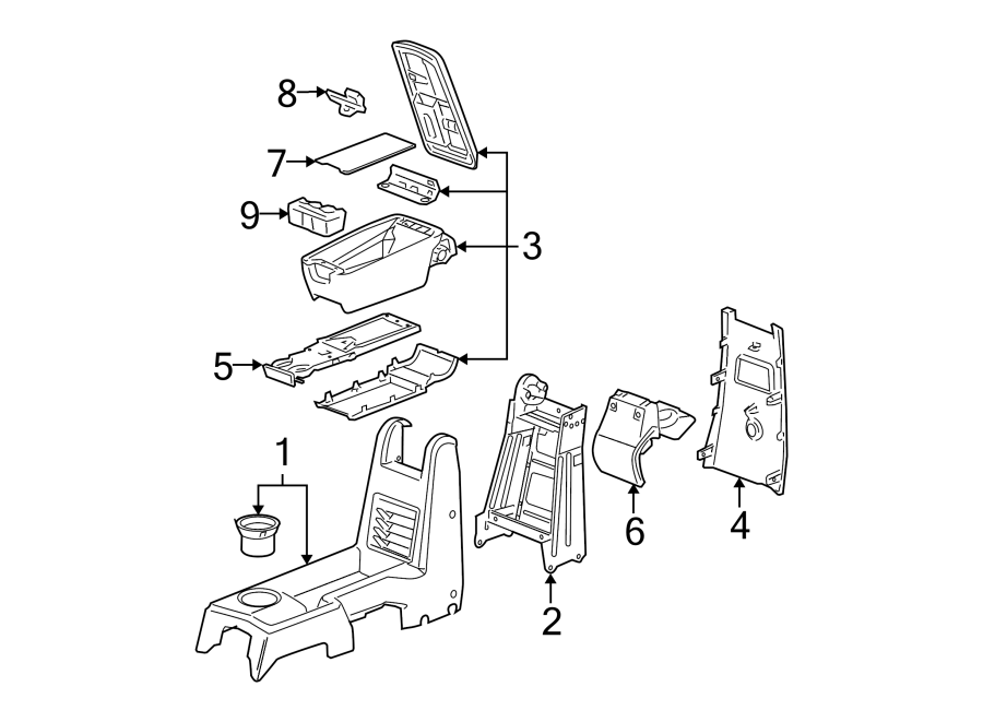 Diagram CENTER CONSOLE. for your 2013 Chevrolet Spark   