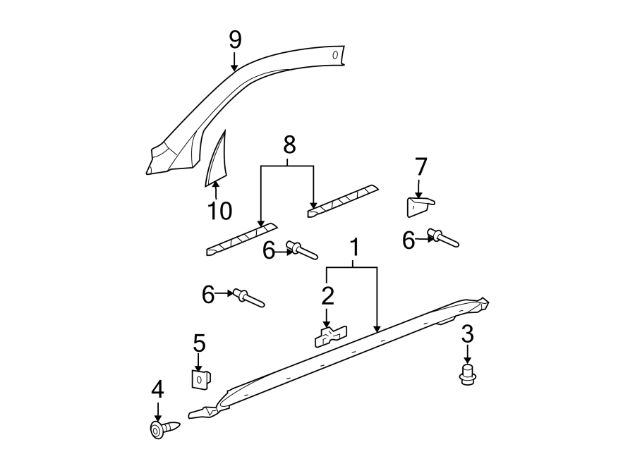 10PILLARS. ROCKER & FLOOR. EXTERIOR TRIM.https://images.simplepart.com/images/parts/motor/fullsize/GV05360.png