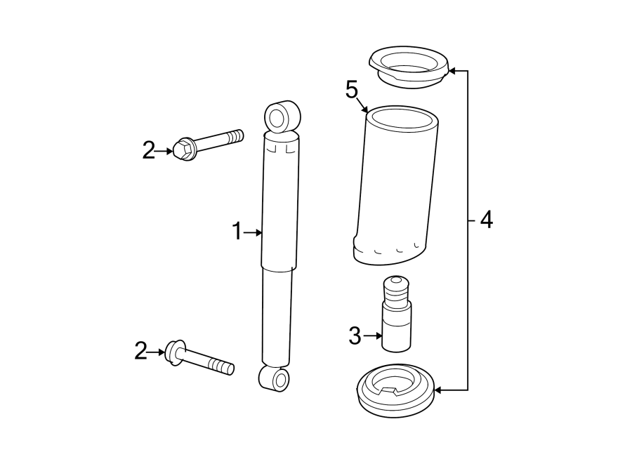 Diagram REAR SUSPENSION. SHOCKS & COMPONENTS. for your 2014 GMC Sierra 2500 HD 6.6L Duramax V8 DIESEL A/T RWD WT Standard Cab Pickup 