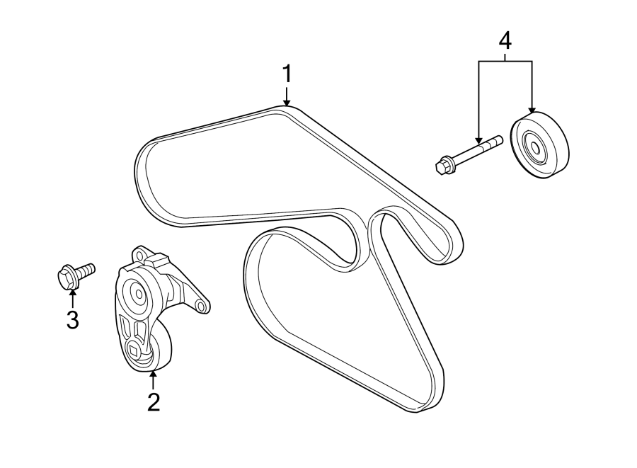 Diagram BELTS & PULLEYS. for your Chevrolet