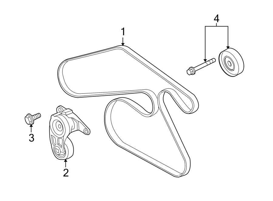 Diagram BELTS & PULLEYS. for your GMC