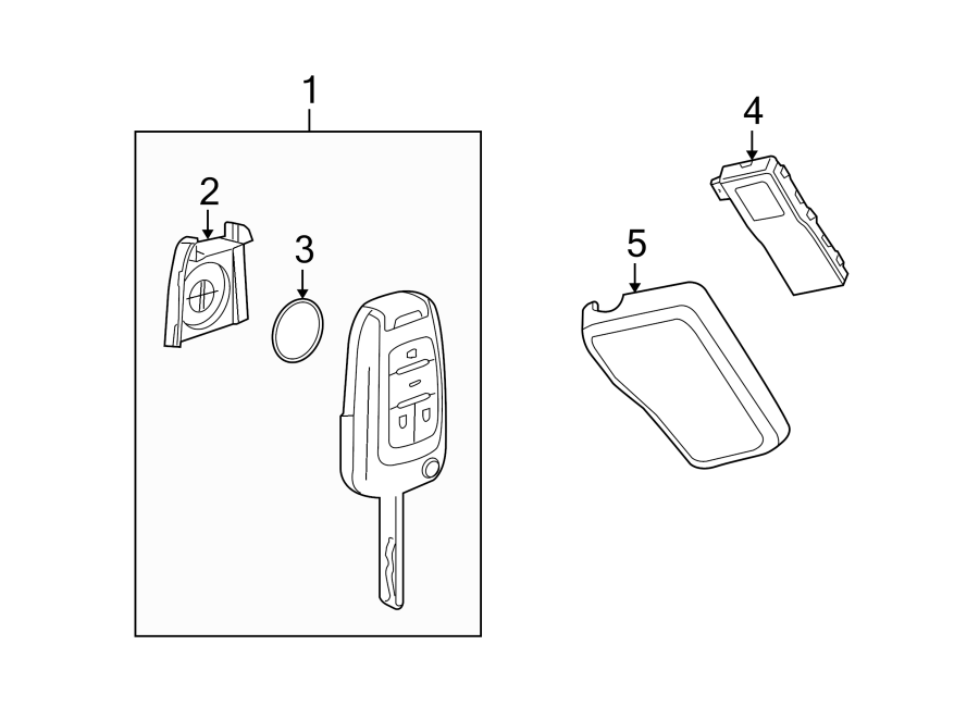 Diagram KEYLESS ENTRY COMPONENTS. for your Chevrolet