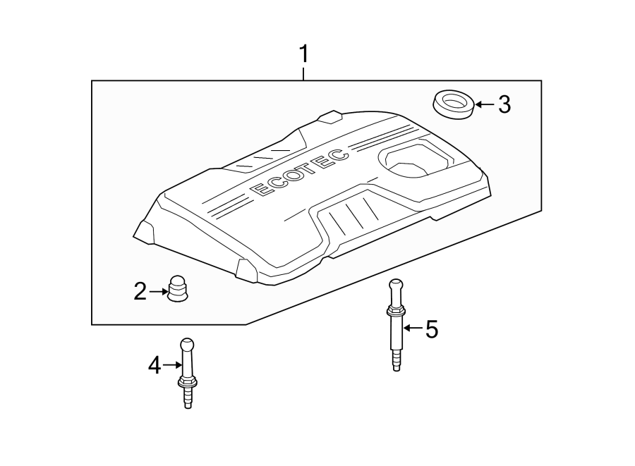 Diagram ENGINE / TRANSAXLE. ENGINE APPEARANCE COVER. for your 2020 Chevrolet Camaro 6.2L V8 M/T SS Convertible 