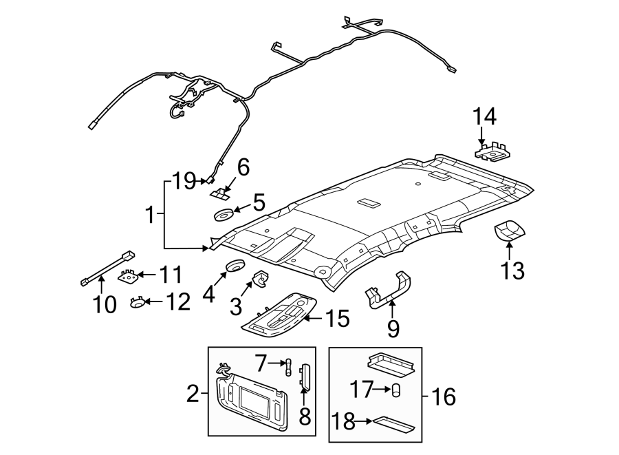 Diagram INTERIOR TRIM. for your 2001 Buick Century   