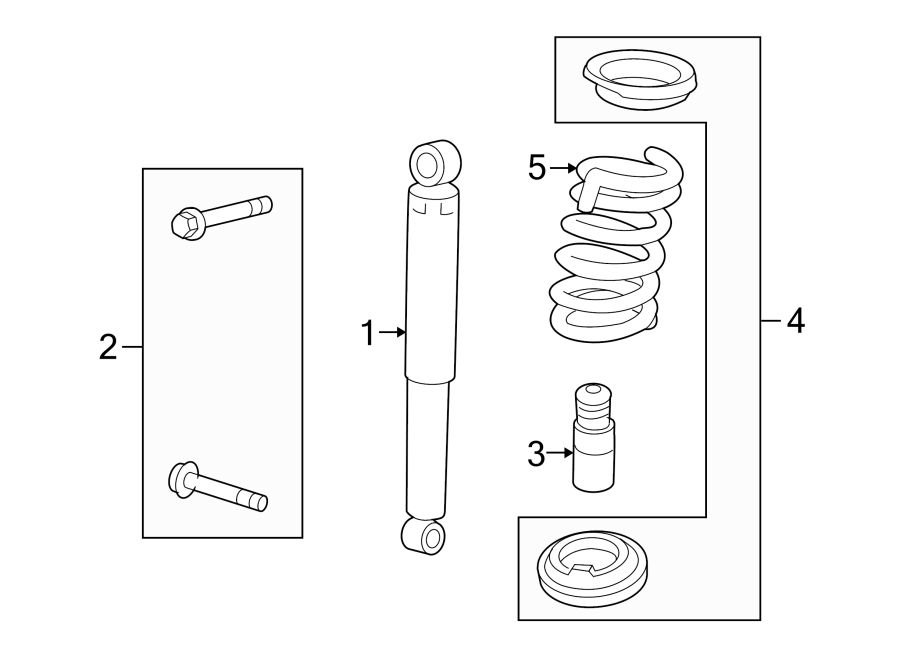 Diagram REAR SUSPENSION. SHOCKS & COMPONENTS. for your 2019 GMC Sierra 2500 HD 6.6L Duramax V8 DIESEL A/T 4WD Base Extended Cab Pickup Fleetside 