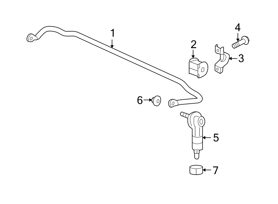 Diagram REAR SUSPENSION. STABILIZER BAR & COMPONENTS. for your 2012 GMC Sierra 2500 HD 6.6L Duramax V8 DIESEL A/T 4WD SLT Crew Cab Pickup Fleetside 