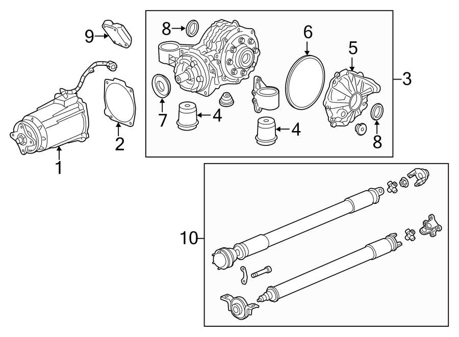 Diagram REAR SUSPENSION. AXLE & DIFFERENTIAL. for your 2012 GMC Sierra 2500 HD 6.6L Duramax V8 DIESEL A/T 4WD WT Standard Cab Pickup Fleetside 