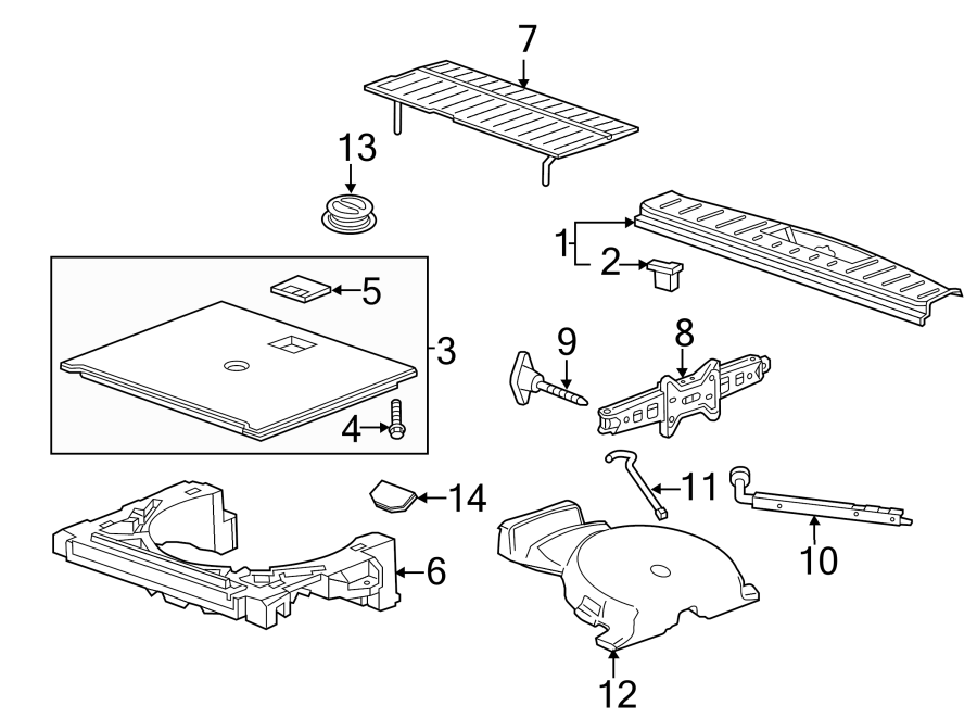 Diagram REAR BODY & FLOOR. INTERIOR TRIM. for your 2013 Chevrolet Silverado   