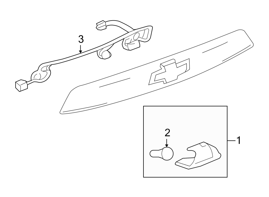 Diagram REAR LAMPS. LICENSE LAMPS. for your 2006 GMC Sierra 2500 HD 6.6L Duramax V8 DIESEL M/T RWD SLE Standard Cab Pickup 