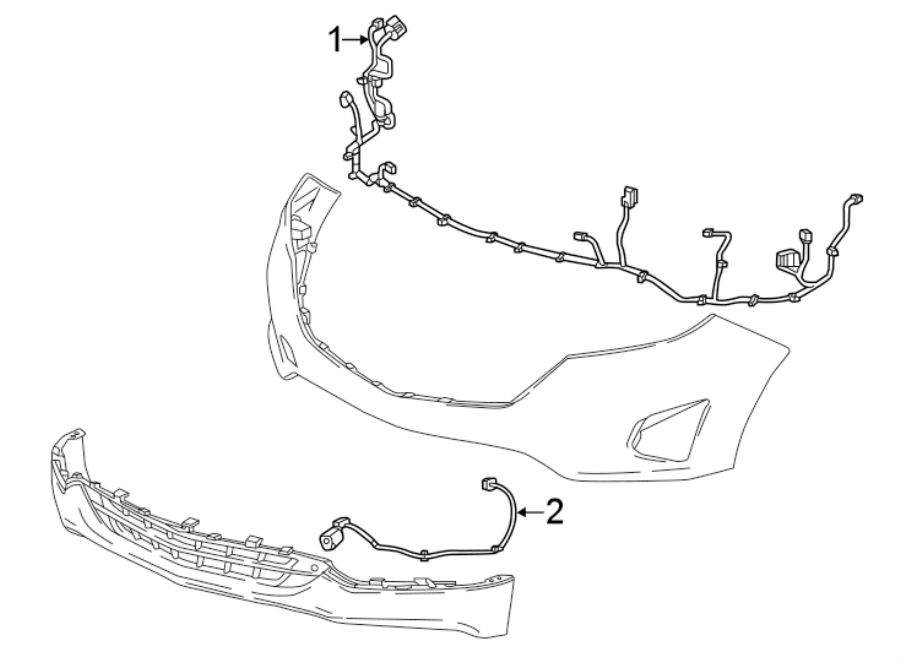 Diagram FRONT BUMPER & GRILLE. BUMPER & COMPONENTS. for your 2013 Chevrolet Suburban 1500   