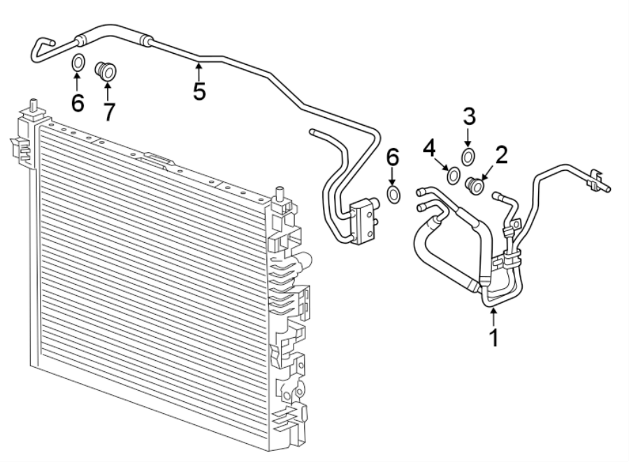 Diagram TRANS OIL COOLER LINES. for your 2017 GMC Terrain   