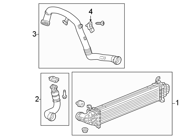 Diagram INTERCOOLER. for your 1992 Chevrolet K3500  Scottsdale Extended Cab Pickup Fleetside 6.5L V8 DIESEL A/T 