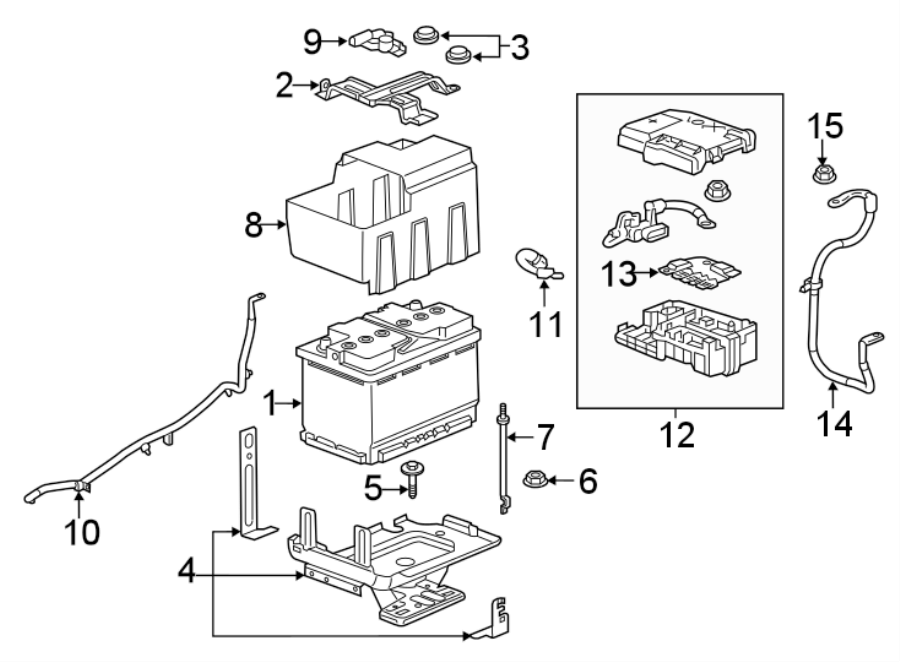 Diagram BATTERY. for your 2018 Buick Regal TourX   