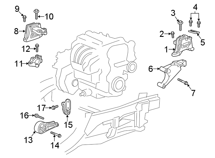 ENGINE / TRANSAXLE. ENGINE MOUNTING. Diagram