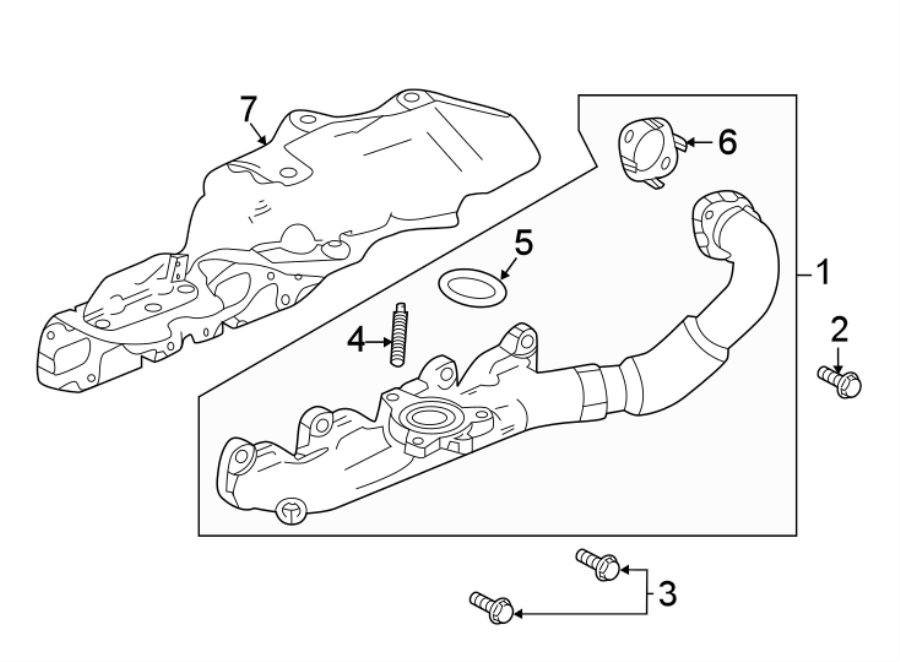 Diagram EXHAUST SYSTEM. MANIFOLD. for your 2005 Chevrolet Avalanche 1500   