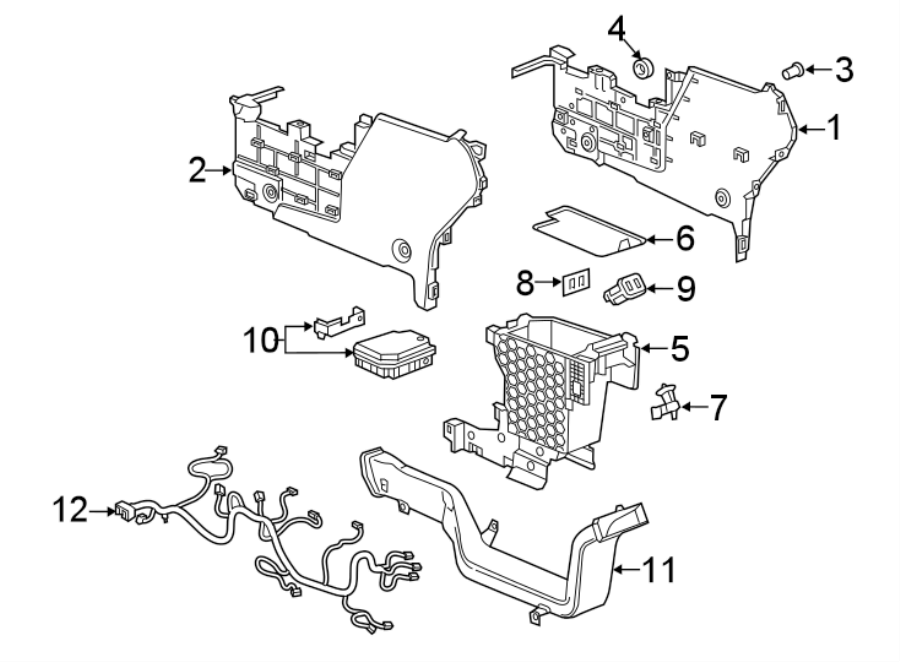 Diagram CENTER CONSOLE. for your Cadillac ATS  