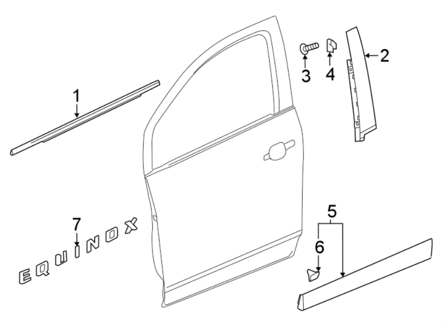 1FRONT DOOR. EXTERIOR TRIM.https://images.simplepart.com/images/parts/motor/fullsize/GV15695.png