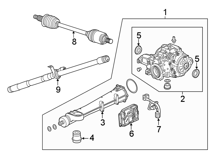 Diagram REAR SUSPENSION. AXLE & DIFFERENTIAL. for your 2012 GMC Sierra 2500 HD 6.6L Duramax V8 DIESEL A/T 4WD WT Standard Cab Pickup Fleetside 