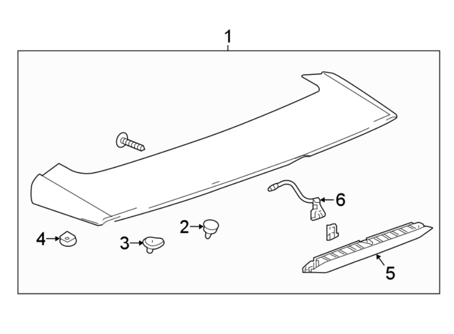 Diagram LIFT GATE. SPOILER. for your 2025 Cadillac XT4   