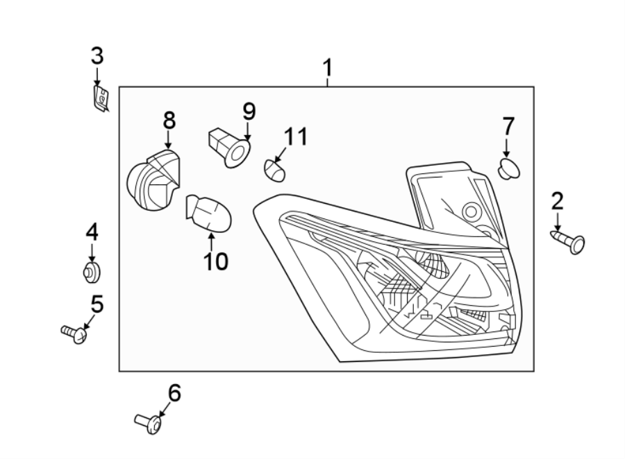 Diagram REAR LAMPS. TAIL LAMPS. for your 2003 GMC Sierra 2500 HD 6.6L Duramax V8 DIESEL A/T RWD SLE Standard Cab Pickup 