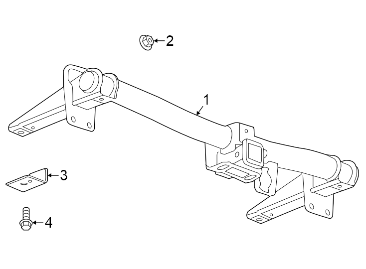 Diagram Rear bumper. Trailer hitch components. for your Chevrolet