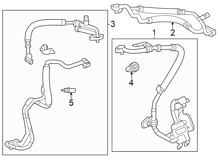 4Discharge hose. Heater & condenser lines. High side. Hose assembly. Low side.https://images.simplepart.com/images/parts/motor/fullsize/GV16095.png