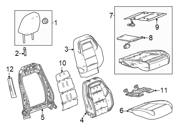 10Covers & pads. Lt. RS Launch. W/O power.https://images.simplepart.com/images/parts/motor/fullsize/GV16385.png