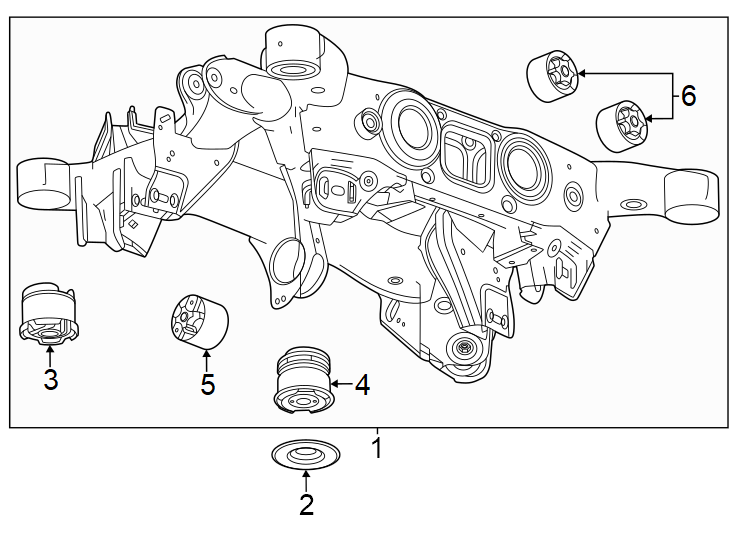 Diagram Rear suspension. Suspension mounting. for your 2019 Chevrolet Equinox 2.0L Ecotec A/T 4WD Premier Sport Utility 