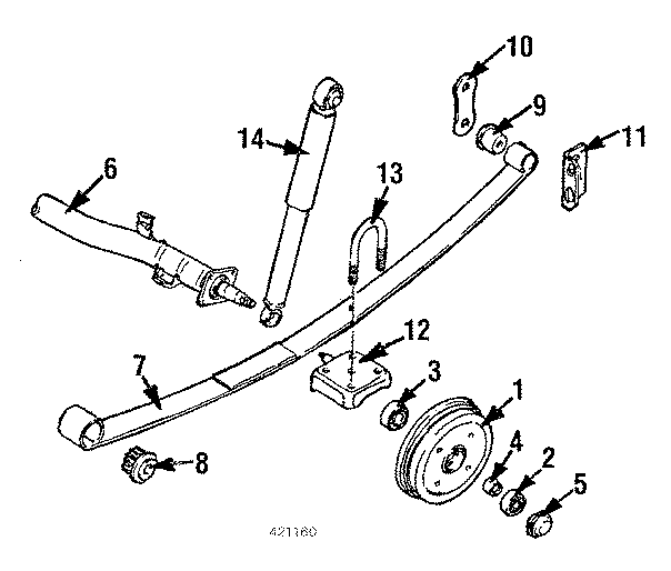 Diagram REAR SUSPENSION. for your 2012 GMC Sierra 2500 HD 6.0L Vortec V8 FLEX A/T 4WD WT Extended Cab Pickup Fleetside 