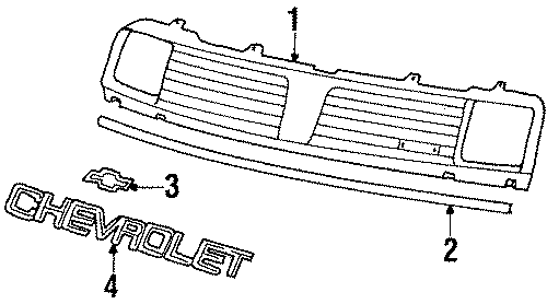 Full size assembly image of GRILLE. (1/1)