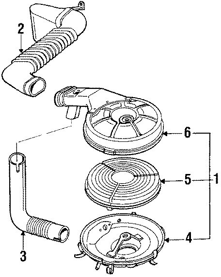 Full size assembly image of ENGINE / TRANSAXLE. AIR INLET. (1/1)