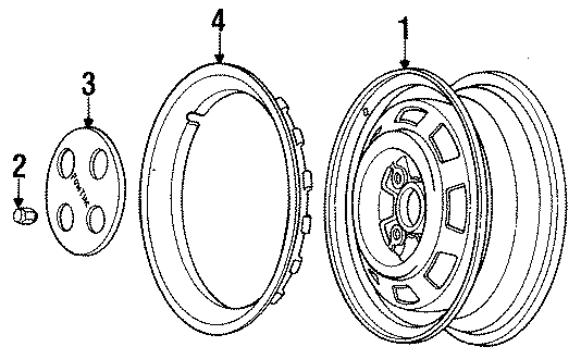 Full size assembly image of WHEELS & FRONT SUSPENSION. (1/1)