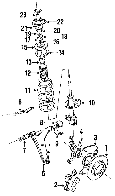 Diagram FRONT SUSPENSION. BRAKE COMPONENTS. SUSPENSION COMPONENTS. for your 2004 GMC Sierra 2500 HD 6.0L Vortec V8 CNG M/T 4WD SLT Crew Cab Pickup 